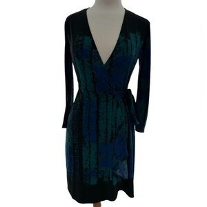 BCBG MaxAzria Adele Print Wrap Dress Size Small